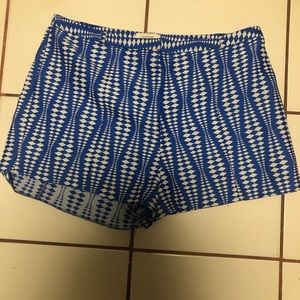 Blue and white shorts